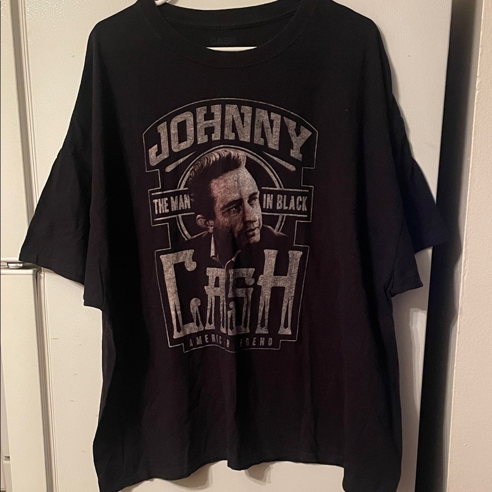 Johnny‎ Cash 3XL 100% Cotton The Man In Black Graphic T-Shirt